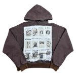 Saint Vanity Collage Patch Hoodie Brown