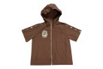 Saint Vanity Hooded Breakaway Zip Up Hoodie Brown