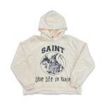 Saint Vanity Live Life In Vain Hoodie Cream