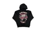 Saint Vanity Logo Hoodie Black Burgundy
