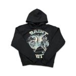 Saint Vanity Logo Hoodie Black Teal