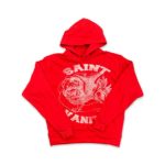 Saint Vanity Logo Hoodie Red White