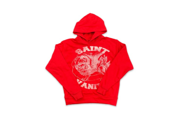 Saint-Vanity-Logo-Hoodie-Red-White Saint Vanity Logo Hoodie Red White
