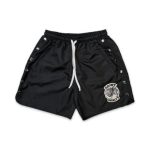 Saint Vanity Logo Nylon Shorts Black