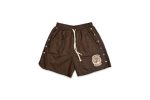 Saint Vanity Logo Nylon Shorts Brown