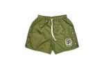 Saint Vanity Logo Nylon Shorts Olive