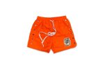 Saint Vanity Logo Nylon Shorts Orange