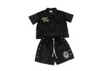 Saint Vanity Zip Up Short Set in Black
