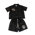 Saint Vanity Zip Up Short Set in Black