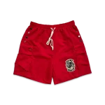 Saint Vanity Logo Cargo Nylon Shorts “Red”