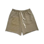 Saint Vanity Terry Studded Logo Shorts “Sand”