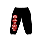 Saint Vanity Black & Red Varsity Sweats