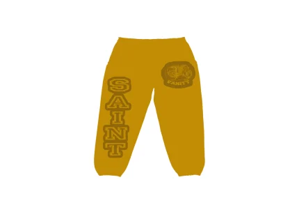 Saint Vanity Mustard & Brown Varsity Sweats
