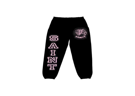 Saint Vanity Black & Pink Varsity Sweats