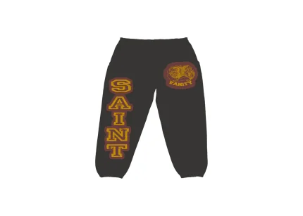 Saint Vanity Grey/ Burgundy Varsity Sweats