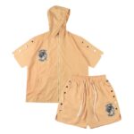 Saint Vanity Nylon Short Set Beige