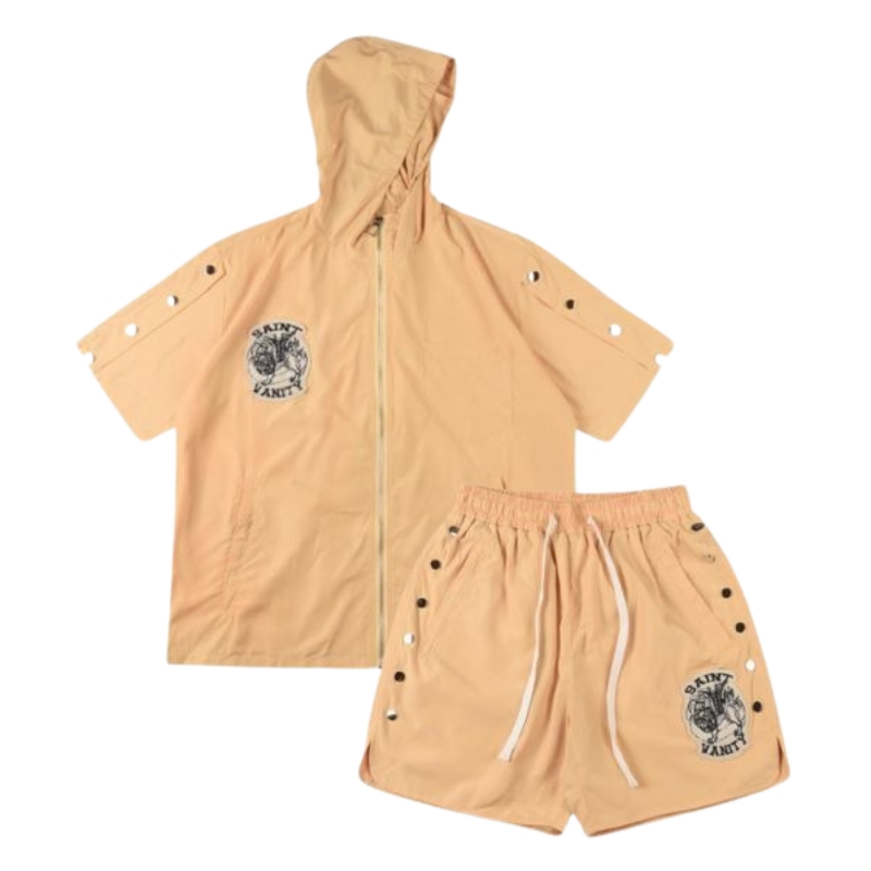 Saint-Vanity-Nylon-Short-Set-Beige Saint Vanity Nylon Short Set Beige