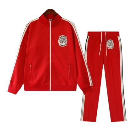 Saint Vanity Stripe Tracksuit Red